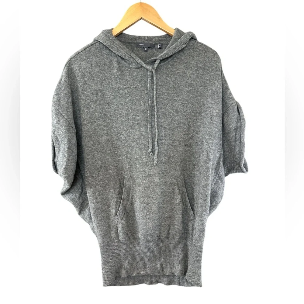 Vince Cashmere Poncho Sweater in Gray - Picture 5 of 11